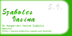 szabolcs vasina business card